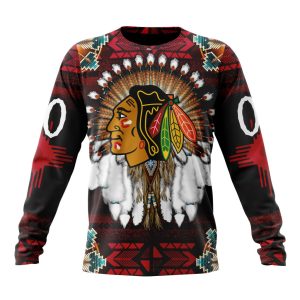 Personalized NHL Chicago Blackhawks Special Native Costume Design Unisex Sweatshirt SWS2231