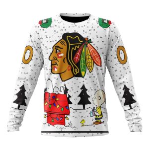 Personalized NHL Chicago Blackhawks Special Peanuts Design Unisex Sweatshirt SWS2234