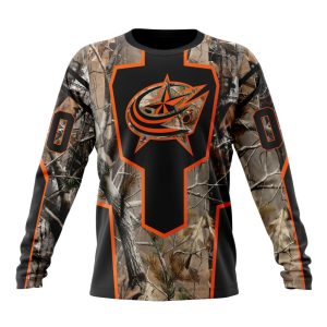 Personalized NHL Columbus Blue Jackets Special Camo Realtree Hunting Unisex Sweatshirt SWS2340