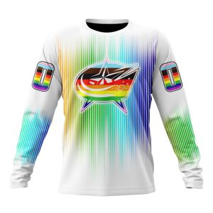 Personalized NHL Columbus Blue Jackets Special Design For Pride Month Unisex Sweatshirt SWS2344