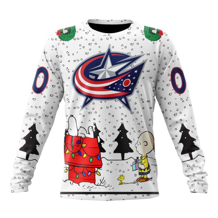 Personalized NHL Columbus Blue Jackets Special Peanuts Design Unisex Sweatshirt SWS2350