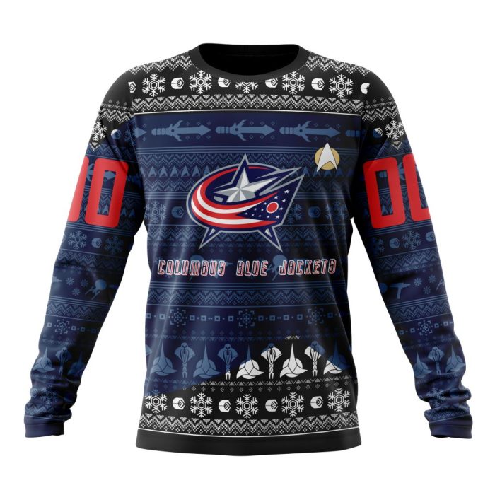 Personalized NHL Columbus Blue Jackets Special Star Trek Design Unisex Sweatshirt SWS2355