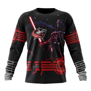 Personalized NHL Columbus Blue Jackets Specialized Darth Vader Version Jersey Unisex Sweatshirt SWS2357