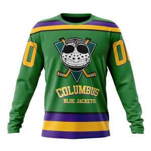 Personalized NHL Columbus Blue Jackets Specialized Design X The Mighty Ducks Unisex Sweatshirt SWS2361