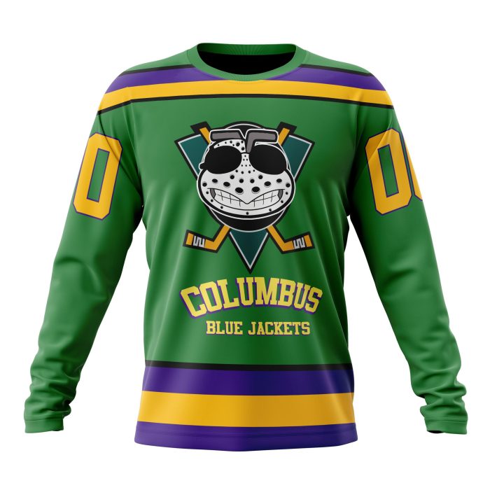 Personalized NHL Columbus Blue Jackets Specialized Design X The Mighty Ducks Unisex Sweatshirt SWS2361