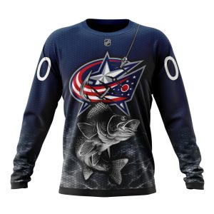 Personalized NHL Columbus Blue Jackets Specialized Fishing Style Unisex Sweatshirt SWS2364