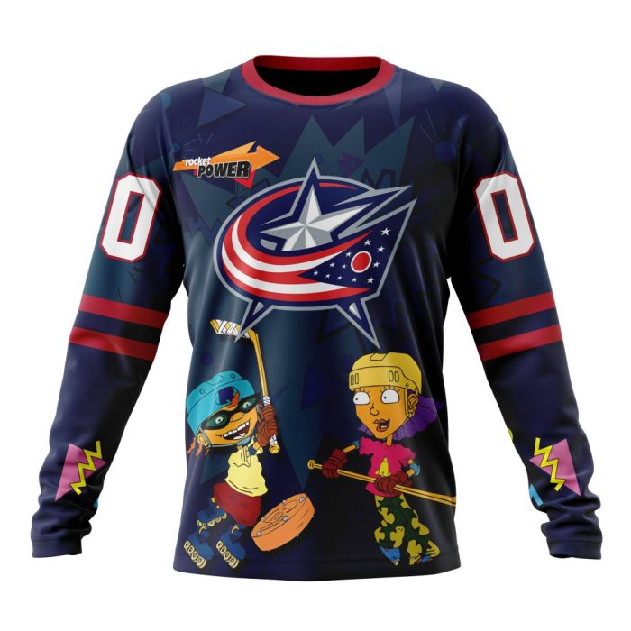 Personalized NHL Columbus Blue Jackets Specialized For Rocket Power Unisex Sweatshirt SWS2365