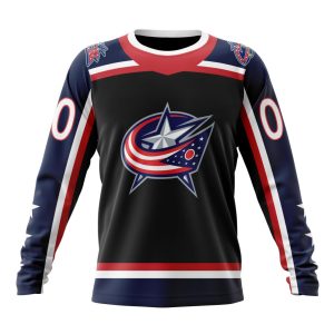 Personalized NHL Columbus Blue Jackets Specialized Unisex Kits With Retro Concepts Sweatshirt SWS2373