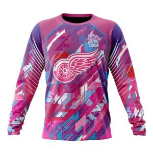 Personalized NHL Detroit Red Wings I Pink I Can! Fearless Again Breast Cancer Unisex Sweatshirt SWS2447