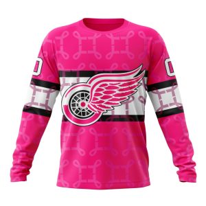 Personalized NHL Detroit Red Wings I Pink I Can! In October We Wear Pink Breast Cancer Unisex Sweatshirt SWS2448