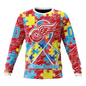 Personalized NHL Detroit Red Wings Special Autism Awareness Month Unisex Sweatshirt SWS2452