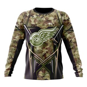 Personalized NHL Detroit Red Wings Special Camo Color Design Unisex Sweatshirt SWS2454