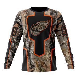 Personalized NHL Detroit Red Wings Special Camo Realtree Hunting Unisex Sweatshirt SWS2456