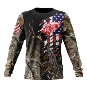 Personalized NHL Detroit Red Wings Special Camo Realtree Hunting Unisex Sweatshirt SWS2457