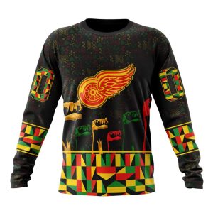 Personalized NHL Detroit Red Wings Special Design Celebrate Black History Month Unisex Sweatshirt SWS2458