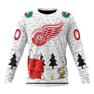 Personalized NHL Detroit Red Wings Special Peanuts Design Unisex Sweatshirt SWS2468