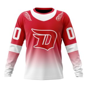Personalized NHL Detroit Red Wings Special Retro Gradient Design Unisex Sweatshirt SWS2470
