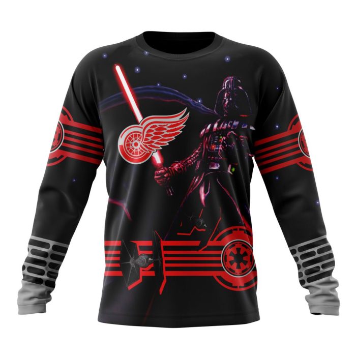Personalized NHL Detroit Red Wings Specialized Darth Vader Version Jersey Unisex Sweatshirt SWS2475