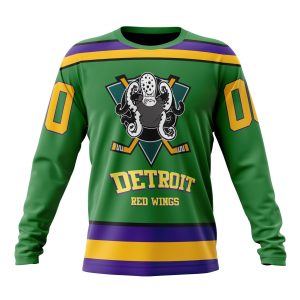 Personalized NHL Detroit Red Wings Specialized Design X The Mighty Ducks Unisex Sweatshirt SWS2479