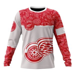 Personalized NHL Detroit Red Wings Specialized Hockey With Paisley Unisex Sweatshirt SWS2484