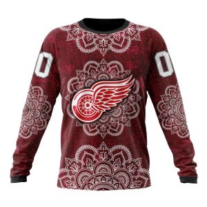 Personalized NHL Detroit Red Wings Specialized Mandala Style Unisex Sweatshirt SWS2486