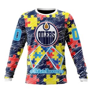 Personalized NHL Edmonton Oilers Special Autism Awareness Month Unisex Sweatshirt SWS2510