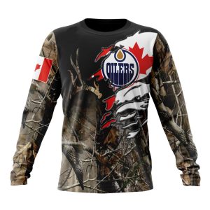 Personalized NHL Edmonton Oilers Special Camo Realtree Hunting Unisex Sweatshirt SWS2514