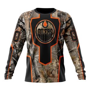 Personalized NHL Edmonton Oilers Special Camo Realtree Hunting Unisex Sweatshirt SWS2515