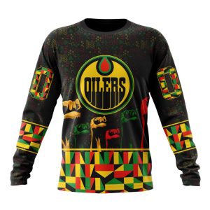 Personalized NHL Edmonton Oilers Special Design Celebrate Black History Month Unisex Sweatshirt SWS2516