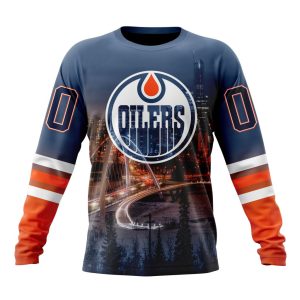 Personalized NHL Edmonton Oilers Special Design With Walterdale Bridge Unisex Sweatshirt SWS2521