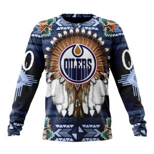 Personalized NHL Edmonton Oilers Special Native Costume Design Unisex Sweatshirt SWS2523