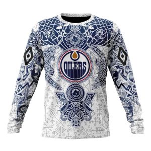 Personalized NHL Edmonton Oilers Special Norse Viking Symbols Unisex Sweatshirt SWS2524