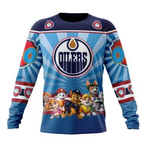 Personalized NHL Edmonton Oilers Special Paw Patrol Kits Unisex Sweatshirt SWS2525