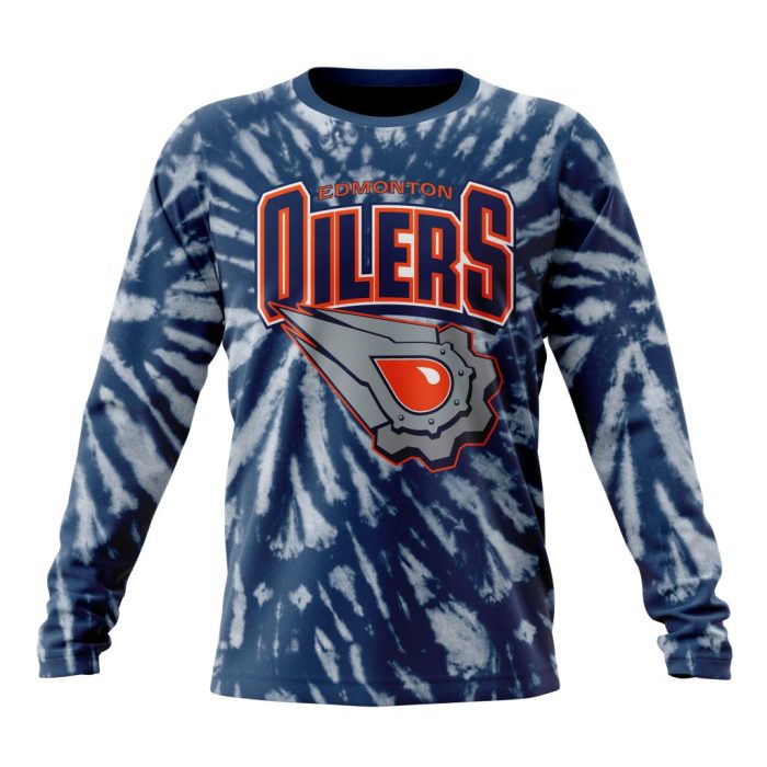 Personalized NHL Edmonton Oilers Special Retro Vintage Tie - Dye Unisex Sweatshirt SWS2529