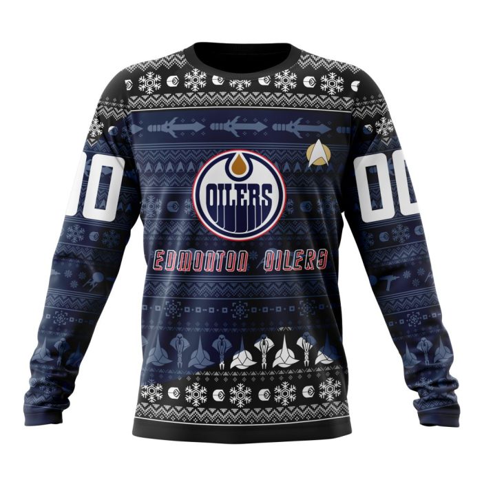 Personalized NHL Edmonton Oilers Special Star Trek Design Unisex Sweatshirt SWS2531