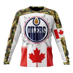Personalized NHL Edmonton Oilers Specialized Design With Our Canada Flag Unisex Sweatshirt SWS2535