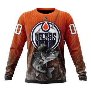 Personalized NHL Edmonton Oilers Specialized Fishing Style Unisex Sweatshirt SWS2539