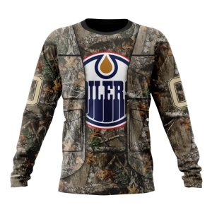 Personalized NHL Edmonton Oilers Vest Kits With Realtree Camo Unisex Sweatshirt SWS2551
