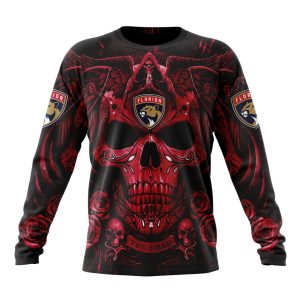 Personalized NHL Florida Panthers Special Design With Skull Art Unisex Sweatshirt SWS2577