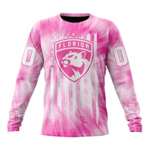 Personalized NHL Florida Panthers Special Pink Tie-Dye Unisex Sweatshirt SWS2584