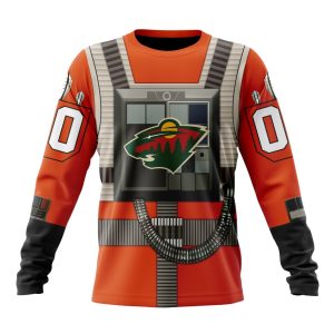 Personalized NHL Minnesota Wild Star Wars Rebel Pilot Design Unisex Sweatshirt SWS2724