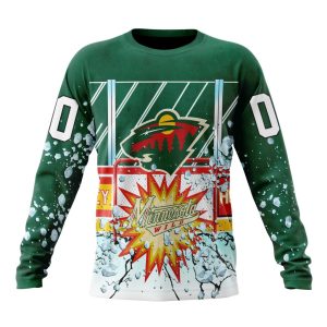 Personalized NHL Minnesota Wild With Ice Hockey Arena Unisex Sweatshirt SWS2729
