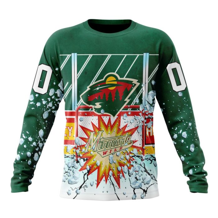 Personalized NHL Minnesota Wild With Ice Hockey Arena Unisex Sweatshirt SWS2729