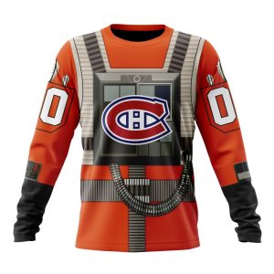 Personalized NHL Montreal Canadiens Star Wars Rebel Pilot Design Unisex Sweatshirt SWS2782