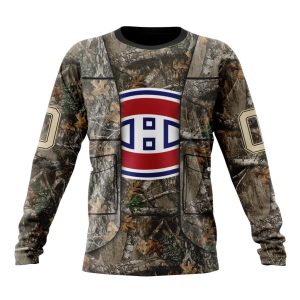 Personalized NHL Montreal Canadiens Vest Kits With Realtree Camo Unisex Sweatshirt SWS2784