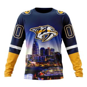 Personalized NHL Nashville Predators Special Design With City Skyline Unisex Sweatshirt SWS2809