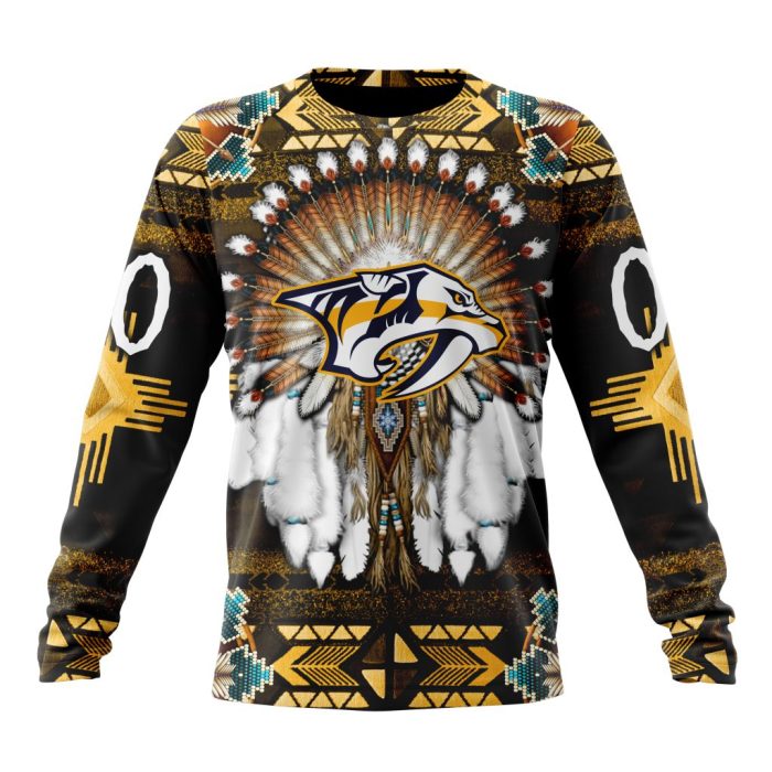 Personalized NHL Nashville Predators Special Native Costume Design Unisex Sweatshirt SWS2813