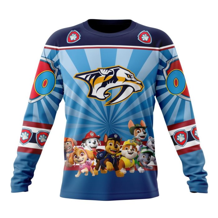 Personalized NHL Nashville Predators Special Paw Patrol Kits Unisex Sweatshirt SWS2815