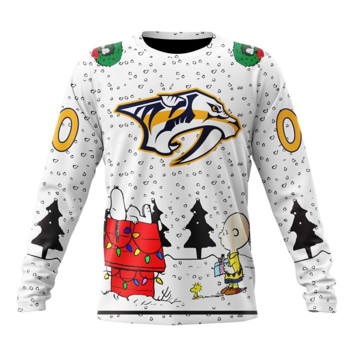 Personalized NHL Nashville Predators Special Peanuts Design Unisex Sweatshirt SWS2816