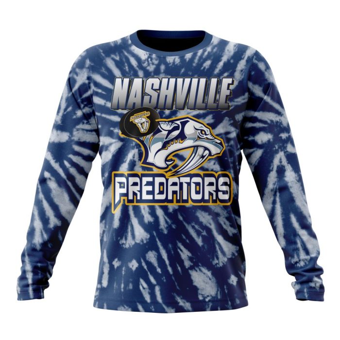 Personalized NHL Nashville Predators Special Retro Vintage Tie - Dye Unisex Sweatshirt SWS2819